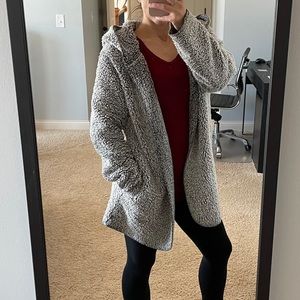 Victoria’s Secret PINK Gray Sherpa Cardigan